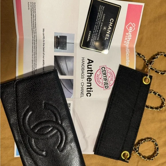 Chanel Black Caviar Leather Wallet w/COA - Picture 9 of 11